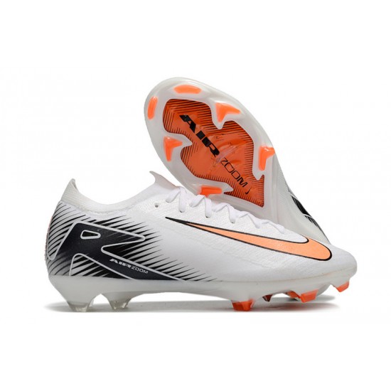 Women/Men Nike Mercurial Vapor 16 Elite FG White and Orange Football Boots