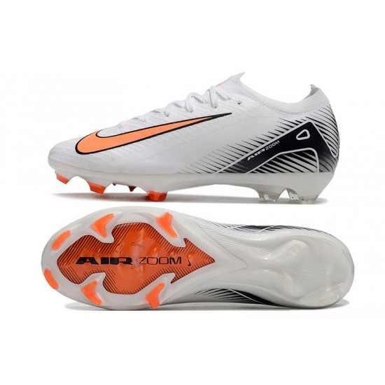 Women/Men Nike Mercurial Vapor 16 Elite FG White and Orange Football Boots