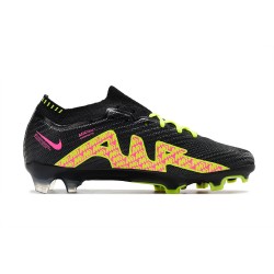 Nike Air Zoom Mercurial Vapor XV Elite FG Low Black Pink Yellow Men Football Boots