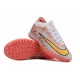 Nike Air Zoom Mercurial Vapor XV Elite TF Mid White Pink Yellow Women/Men Football Boots