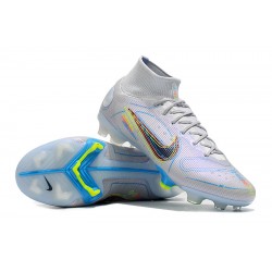 Nike Mercurial Superfly 8 Elite FG High White Blue Multi Men Football Boots