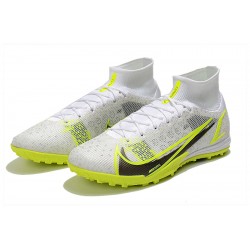 Nike Mercurial Superfly 9 Elite TF High Yellow White Black Men Football Boots