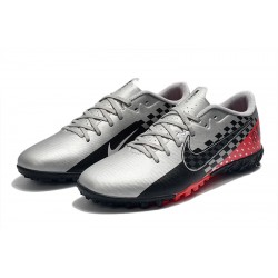 Nike Mercurial Vapor 13 Academy TF Low Silver Black Red Men Football Boots