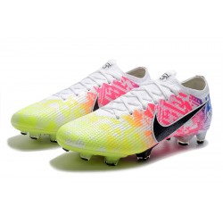 Nike Mercurial Vapor 13 Elite FG Low Pink Yellow Blue Men Football Boots