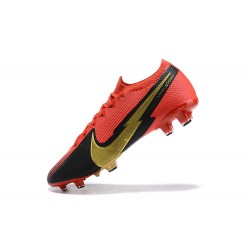 Nike Mercurial Vapor 13 Elite FG Red Black Gold Low Men Football Boots