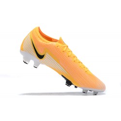 Nike Mercurial Vapor 13 Elite FG Yellow Orange Black White Low Men Football Boots