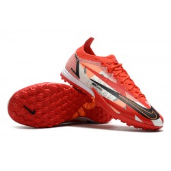 Nike Mercurial Vapor 14 Elite TF Low Red White Men Football Boots