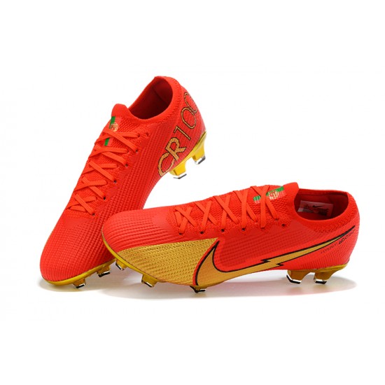 Nike Mercurial Vapor VII 13 Elite FG Red Gold Low Men Football Boots