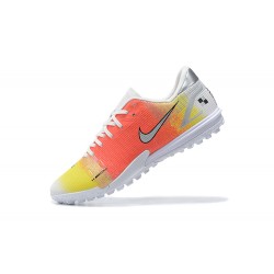 Nike Vapor 14 Academy TF White Orange Yellow Low Men Football Boots