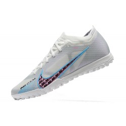 Nike Vapor 15 Academy TF White Pink Blue Men Low Football Boots