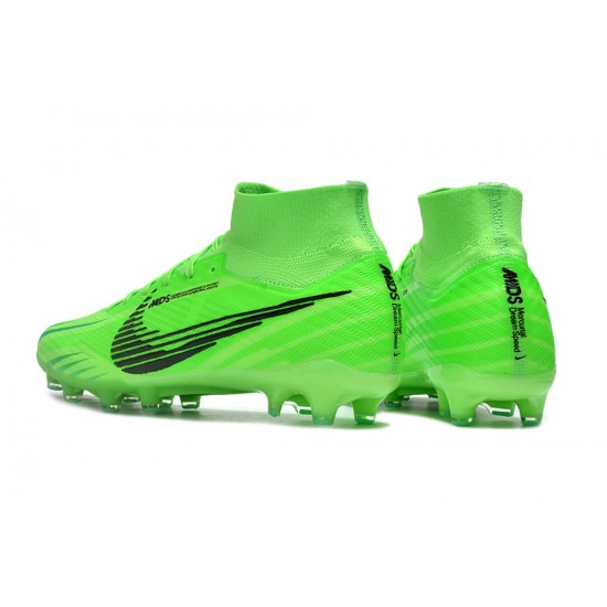 Nike Air Zoom Mercurial Superfly 9 Elite AG High Top Football Boots Green Black For Men