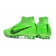 Nike Air Zoom Mercurial Superfly 9 Elite AG High Top Football Boots Green Black For Men