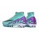 Nike Air Zoom Mercurial Superfly 9 Elite AG High Top Football Boots Ltblue Purple Black For Men