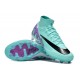 Nike Air Zoom Mercurial Superfly 9 Elite AG High Top Football Boots Ltblue Purple Black For Men