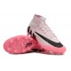 Nike Air Zoom Mercurial Superfly 9 Elite AG High Top Football Boots Pink White Black For Men 