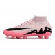 Nike Air Zoom Mercurial Superfly 9 Elite AG High Top Football Boots Pink White Black For Men 