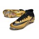 Nike Air Zoom Mercurial Superfly 9 Elite FG High Top Football Boots Gold Black For Men/Women