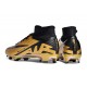 Nike Air Zoom Mercurial Superfly 9 Elite FG High Top Football Boots Gold Black For Men/Women