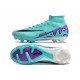 Nike Air Zoom Mercurial Superfly 9 Elite FG High Top Football Boots Ltblue Purple For Men/Women