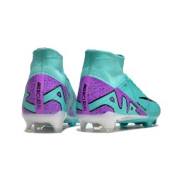 Nike Air Zoom Mercurial Superfly 9 Elite FG High Top Football Boots Ltblue Purple For Men/Women