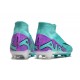 Nike Air Zoom Mercurial Superfly 9 Elite FG High Top Football Boots Ltblue Purple For Men/Women