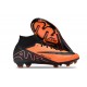 Nike Air Zoom Mercurial Superfly 9 Elite FG High Top Football Boots Orange Black For Men/Women