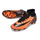 Nike Air Zoom Mercurial Superfly 9 Elite FG High Top Football Boots Orange Black For Men/Women