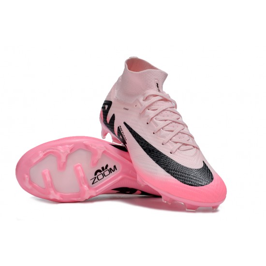 Nike Air Zoom Mercurial Superfly 9 Elite FG High Top Football Boots Pink Black For Men/Women