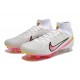 Nike Air Zoom Mercurial Superfly 9 Elite FG High Top Football Boots White Black Red For Men/Women