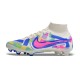 Nike Air Zoom Mercurial Superfly 9 Elite FG High Top Football Boots White Blue Pink For Men/Women