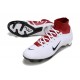 Nike Air Zoom Mercurial Superfly 9 Elite FG High Top Football Boots White Red Black For Men/Women