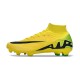 Nike Air Zoom Mercurial Superfly 9 Elite FG High Top Football Boots Yellow Black For Men/Women