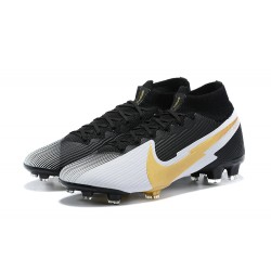 Nike Mercurial Superfly 7 Elite FG Black Gold Silver Football Boots