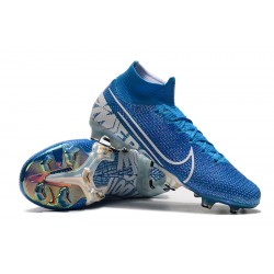 Nike Mercurial Superfly 7 Elite SE FG Blue White Football Boots