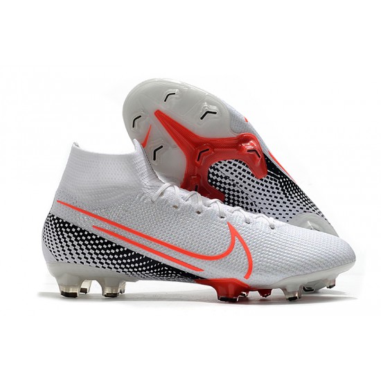 Nike Mercurial Superfly 7 Elite SE FG White Black Orange Football Boots