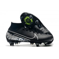 Nike Mercurial Superfly 7 Elite SG-PRO AC High Silver Black Green Football Boots