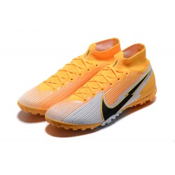 Nike Mercurial Superfly 7 Elite TF Silver Black Orange Football Boots