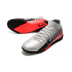 Nike Mercurial Superfly VII Academy TF Black Silver Red Football Boots