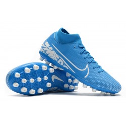 Nike Superfly 7 Academy AG White Navy Blue Football Boots