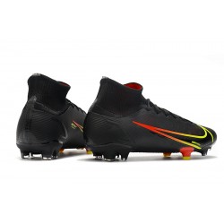 Nike Superfly 8 Elite FG High Mens Womens Black Yellow Red Football Boots