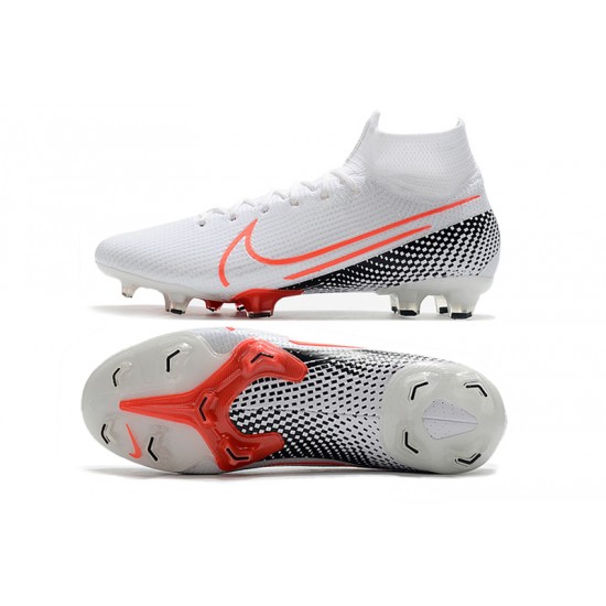 Nike Mercurial Superfly 7 Elite SE FG White Black Orange Football Boots