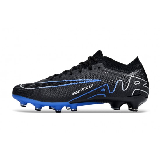 Nike Air Zoom Mercurial Vapor 15 Elite AG Low Football Boots Black Blue White For Men 