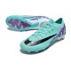 Nike Air Zoom Mercurial Vapor 15 Elite AG Low Football Boots Black Ltblue Purple For Men 