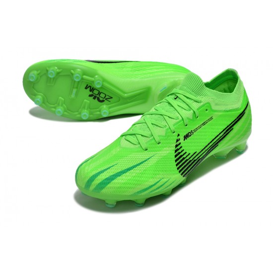 Nike Air Zoom Mercurial Vapor 15 Elite AG Low Football Boots Green Black For Men 