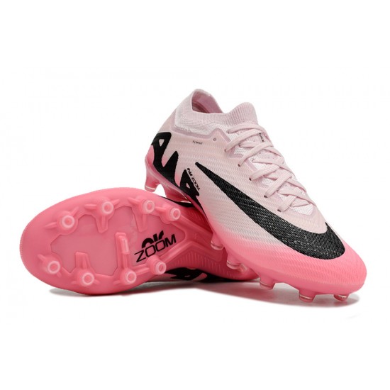 Nike Air Zoom Mercurial Vapor 15 Elite AG Low Football Boots Pink White Black For Men 