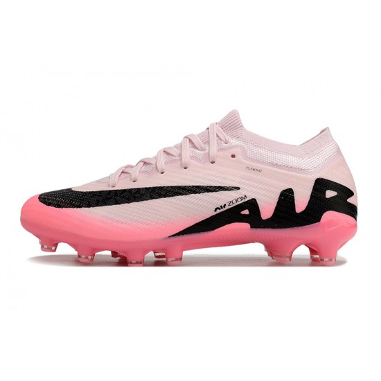 Nike Air Zoom Mercurial Vapor 15 Elite AG Low Football Boots Pink White Black For Men 