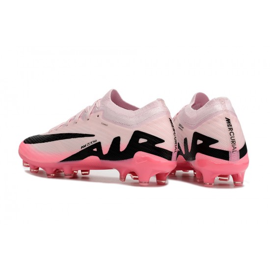 Nike Air Zoom Mercurial Vapor 15 Elite AG Low Football Boots Pink White Black For Men 