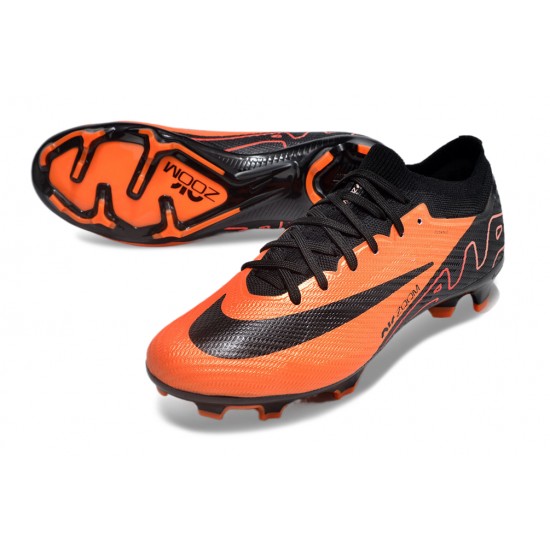 Nike Air Zoom Mercurial Vapor 15 Elite FG Low Football Boots Black Orange For Men/Women