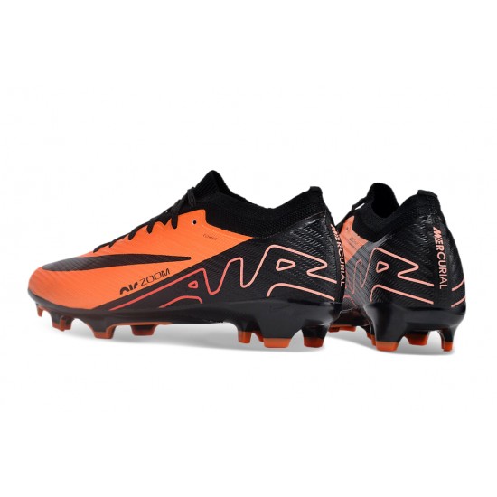 Nike Air Zoom Mercurial Vapor 15 Elite FG Low Football Boots Black Orange For Men/Women