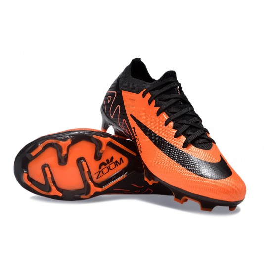 Nike Air Zoom Mercurial Vapor 15 Elite FG Low Football Boots Black Orange For Men/Women